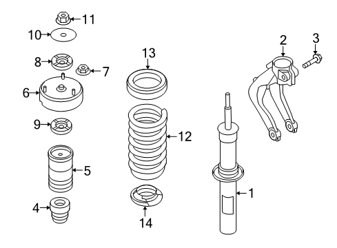 2013 BMW X6 Struts & Components - Front Hex Nut With Flange Diagram for 31316771889
