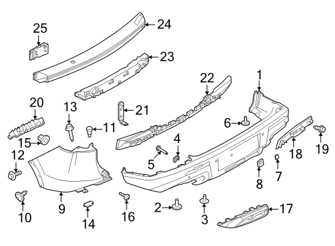 Bumper & Components - Rear Bolt Diagram for 01125A6051