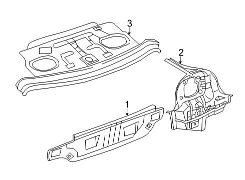 2003 Hyundai Sonata Rear Body Panel Assembly-Rear Package Tray Diagram for 693003D300