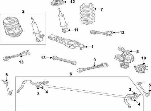 Suspension Components, Lower Control Arm, Ride Control, Stabilizer Bar Rear Coil Diagram for 68423450AB
