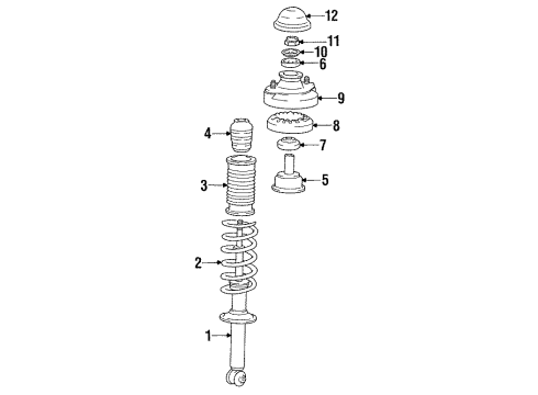 1996 Hyundai Sonata Rear Suspension Components, Lower Control Arm, Upper Control Arm, Stabilizer Bar Bush-Upper"A" Diagram for 5534236010