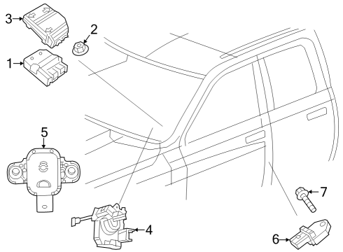 2013 Ram 1500 Air Bag Components Sensor-Door Pressure Diagram for 56038946AB