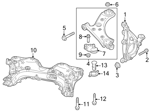 Front Suspension Components, Lower Control Arm, Stabilizer Bar STRUT MOUNT Diagram for 68606963AA