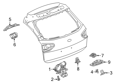 2018 Buick Regal TourX Lift Gate Pinch Sensor Diagram for 39111162