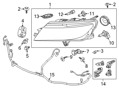 2008 Jaguar XK Bulbs Flare Nut Diagram for 11609952