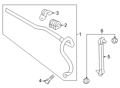 2017 Buick Envision Stabilizer Bar & Components - Front Stabilizer Bar Bolt Diagram for 11546896