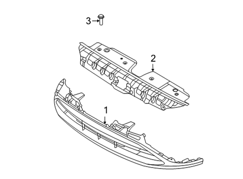 2022 Hyundai Kona Electric Grille & Components COVER ASSY-RADIATOR GRILLE UPR Diagram for 86360K4AA0