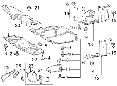 Splash Shields Clip Diagram for 9046705176