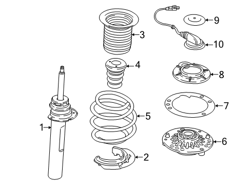 2016 BMW X1 Struts & Components - Front Front Left Spring Strut Diagram for 37106879655