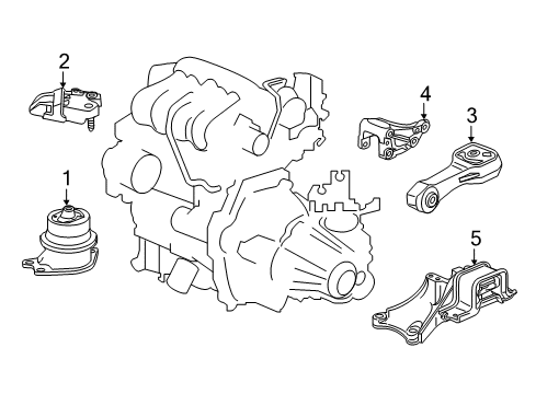 2020 Honda Fit Engine & Trans Mounting Bracket, Eng Side Mounting Diagram for 50620T7A003