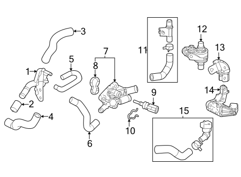 2022 Toyota Corolla Cross Powertrain Control Pipe Sub-Assy, Water Diagram for 16207F2040