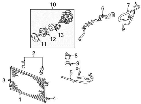 2003 Ford Thunderbird A/C Condenser, Compressor & Lines Condenser Seal Diagram for 3W4Z19E572AA