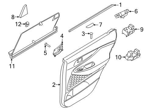 2021 Hyundai Santa Fe Rear Door Support Assembly-RR Dr Pull HDL, LH Diagram for 83771S2100NNB
