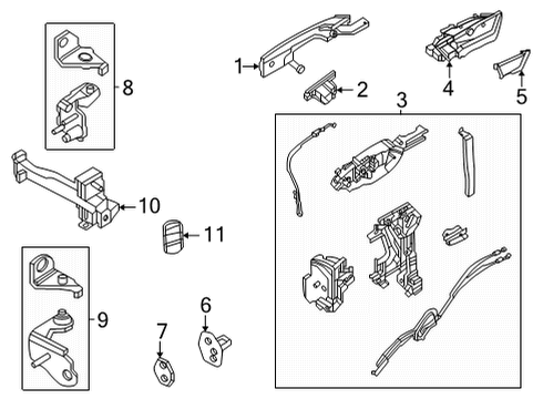 Front Door LATCH Diagram for NZ6Z26264A26A