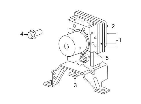 2009 Chrysler Aspen Anti-Lock Brakes Screw-HEXAGON FLANGE Head Tapping Diagram for 6508100AA