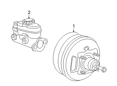 2002 Ford Explorer Sport Hydraulic System Booster Assembly Diagram for 5L2Z2005B