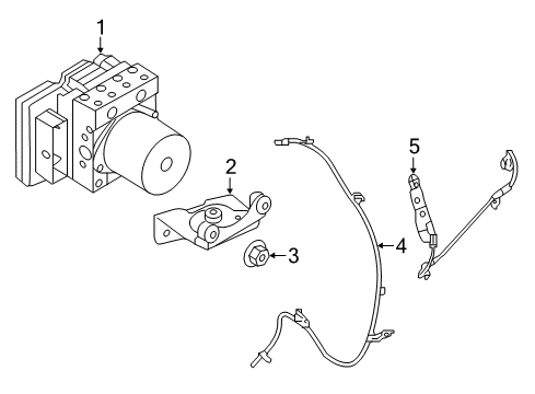 2020 Kia Sorento ABS Components Bracket-Hydraulic Module Diagram for 58960C5500