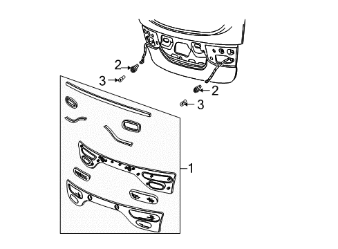 2000 Ford Taurus Bulbs Reflector Panel Diagram for F8DZ13A565EA