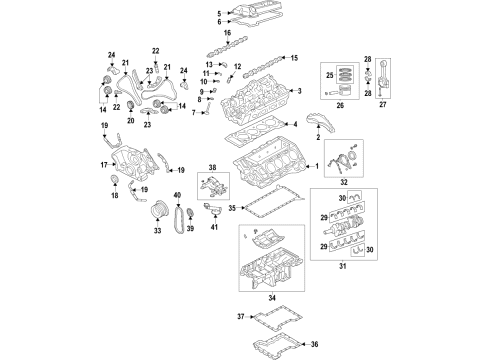 2017 BMW 530i Engine Parts, Mounts, Cylinder Head & Valves, Camshaft & Timing, Variable Valve Timing, Oil Pan, Oil Pump, Balance Shafts, Crankshaft & Bearings, Pistons, Rings & Bearings Asa-Bolt Diagram for 11418612615