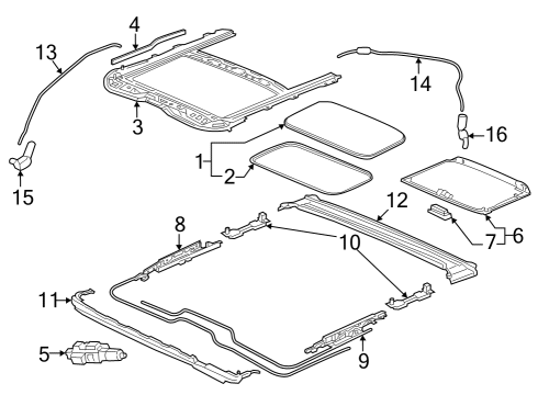 Sunroof LINK, R- SUNROOF Diagram for 70300TLAA03