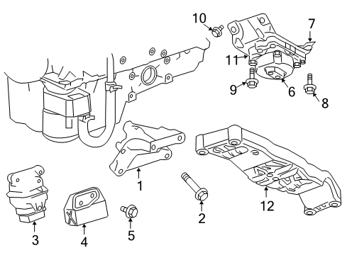 2005 Chrysler 300 Engine & Trans Mounting CROSSMEMBER-Transmission Diagram for 4578157AC