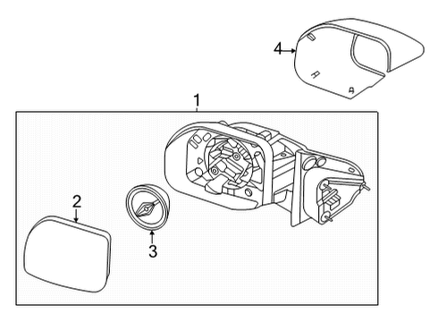 Outside Mirrors GLASS ASY - REAR VIEW OUTER MI Diagram for NZ6Z17K707C