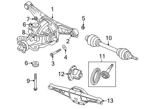 2005 Dodge Viper Axle & Differential - Rear Nut-HEXAGON FLANGE Head Locking Diagram for 6100520