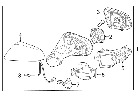 2022 Lexus NX450h+ Outside Mirrors COVER, OUTER MIRROR Diagram for 8794AF6020A0