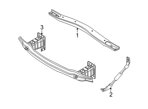 2012 BMW X5 Radiator Support Rod Left Diagram for 51717159587