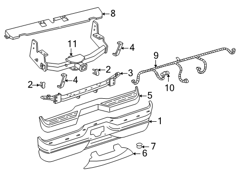 2002 Ford Expedition Rear Bumper Bumper Arm Diagram for F75Z17795AA