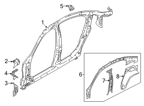 Uniside Connection, Rear-Window Frame, Top Left Diagram for 41007437619