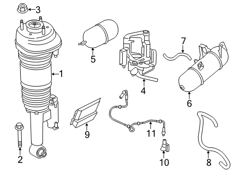 2018 BMW 740e xDrive Ride Control - Rear Pressure Accumulator Diagram for 37206861933