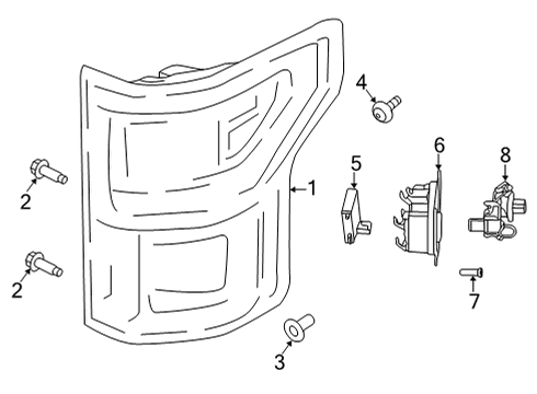 2022 Ford F-150 Lane Departure Warning SOCKET ASY Diagram for ML3Z13410C
