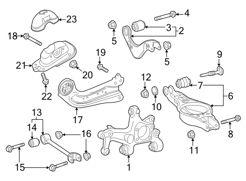Rear Suspension, Lower Control Arm, Upper Control Arm, Stabilizer Bar, Suspension Components Upper Spring Insulator Diagram for 4825706030