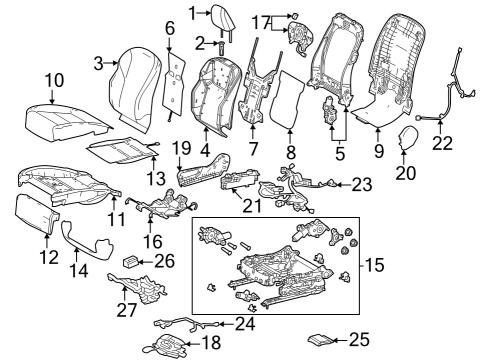 Passenger Seat Components Blower Sub-Assembly Sea Diagram for 8580133020