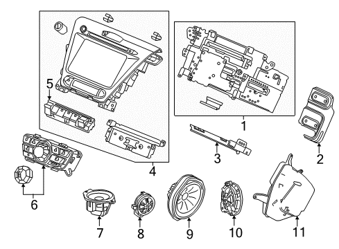 2020 Acura MDX Sound System Switch Assembly, Hvac Diagram for 39544TZ5A14