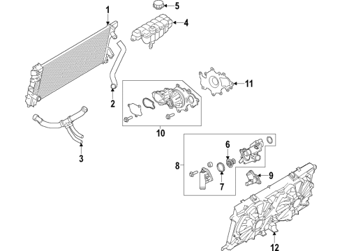 Cooling System, Radiator, Water Pump, Cooling Fan MOTOR AND FAN ASY - ENGINE COO Diagram for ML3Z8C607C
