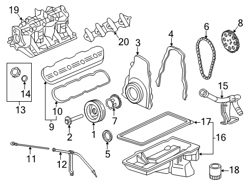 2004 GMC Savana 1500 Filters Filler Pipe Diagram for 12577224