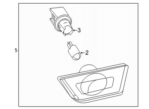 2022 Ford Maverick Bulbs REFLECTOR ASY Diagram for NZ6Z13A565A