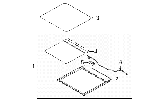Sunroof Harness Assembly-SUNROOF Rear Diagram for 81685S8100