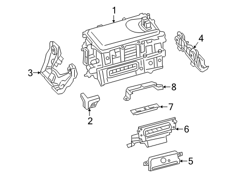 2021 Toyota Corolla Electrical Components Rear Bracket Diagram for G921547050