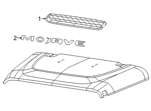 Exterior Trim - Hood Bezel-Hood Diagram for 68398765AB