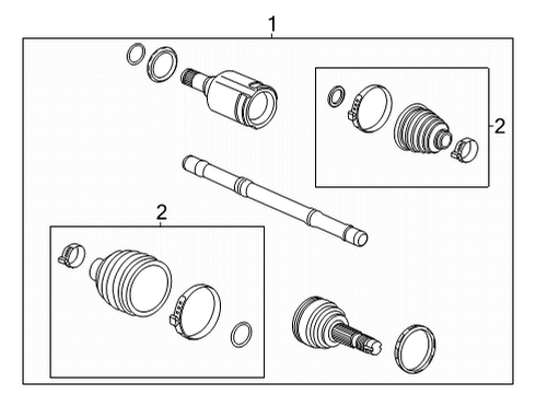 2021 Buick Encore GX Axle Shaft - Front Axle Assembly Diagram for 60002820