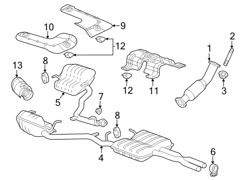 2021 Dodge Charger Exhaust Components Nut-Spring Diagram for 4578604AA