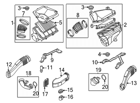 2020 BMW X6 Air Intake FILTERED AIR DUCT Diagram for 13718091475