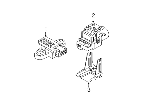 2007 Kia Sorento Anti-Lock Brakes Bracket-Hydraulic Module Diagram for 589603E500