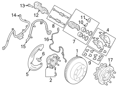 2021 Ram 3500 Anti-Lock Brakes Splash Diagram for 52122242AE