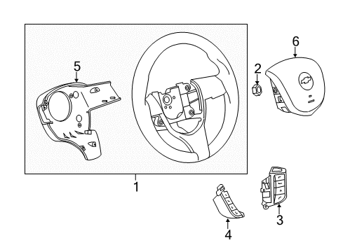 2014 Chevrolet Spark EV Steering Wheel & Trim Radio Switch Diagram for 95072558