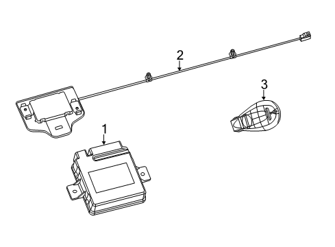 2015 Ram 1500 Keyless Entry Components TRANSMITT-Integrated Key Fob Diagram for 68508720AA