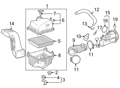 Air Intake Bolt, W/Washer Diagram for 90119A0388